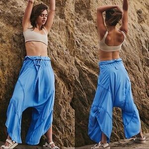FREE People Movement Head Start Harem Pants Blue S MSRP $128